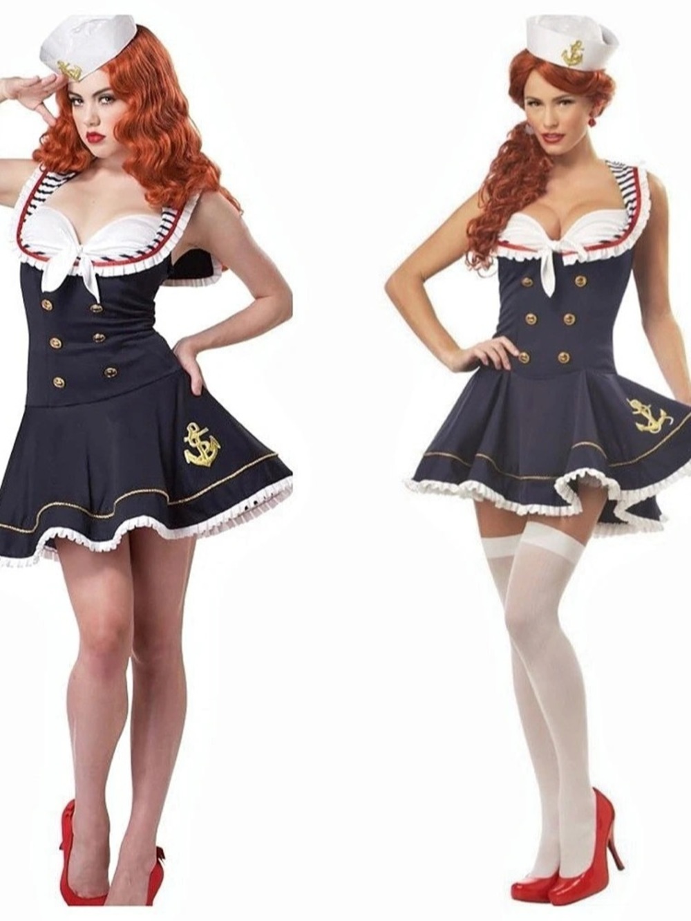 Eye Candy Nautical Doll Deluxe Sailor Halloween Costume Mini Costume Size Small